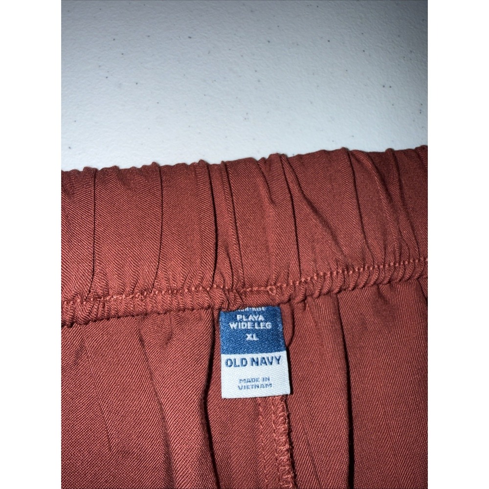 Old Navy High Waisted Playa Wide Leg Pant Russet Moon Rust Color-Size XL New NWT - Picture 6 of 13